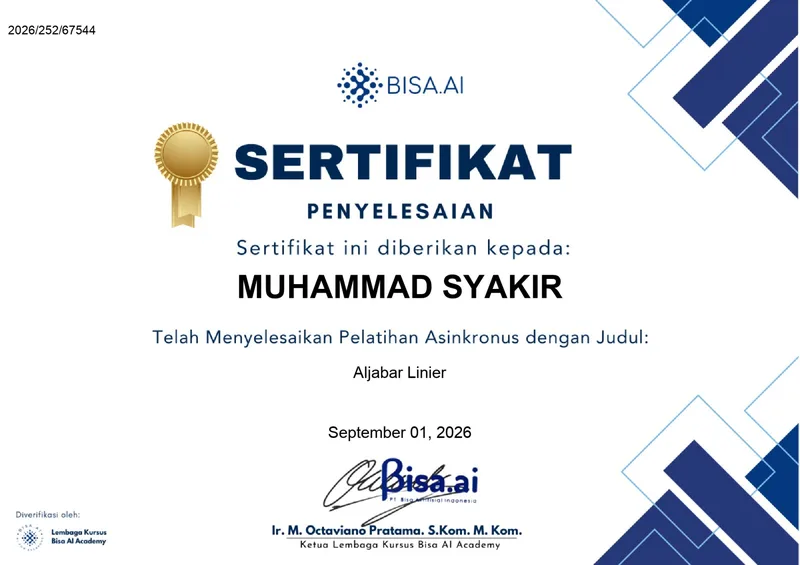 Sertifikat Aljabar Linear